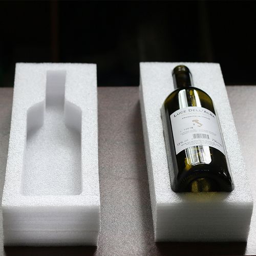 Scatola per imballaggio di bottiglie di vino con inserto in EPE